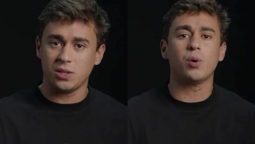 Deputado Nikolas Ferreira em vídeo polêmico sobre a fiscalização do Pix, que alcançou milhões de visualizações nas redes sociais.